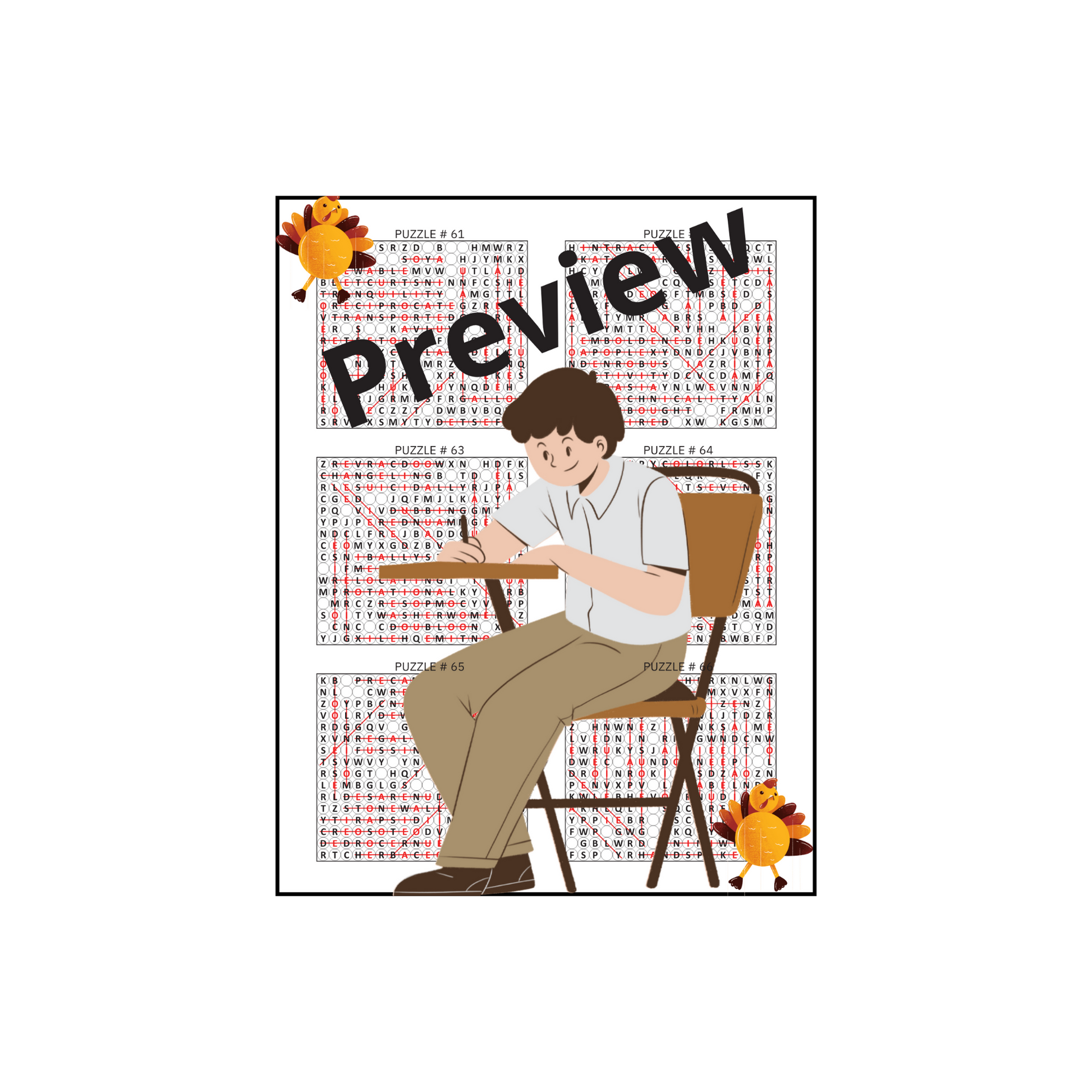 Missing Vowels Word Search – Large Print | One Puzzle Per Page | Fun, Challenging & Unique