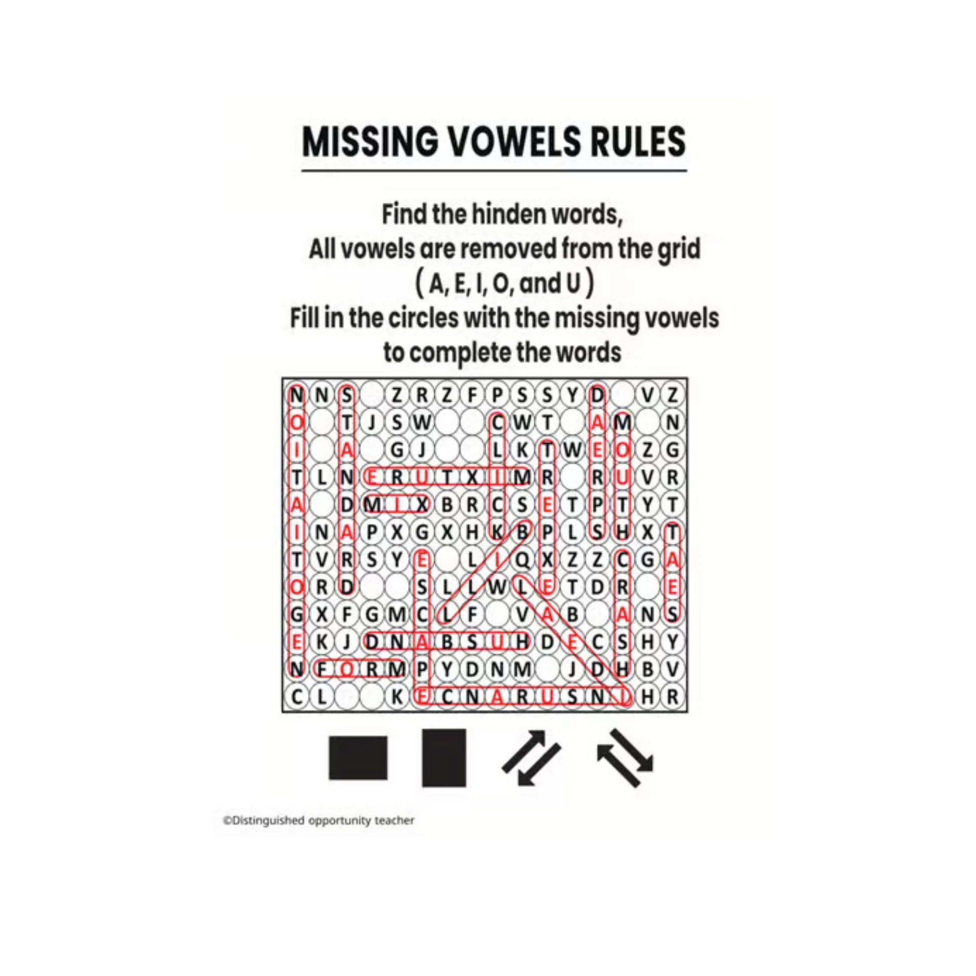 Missing Vowels Word Search – Large Print | Over 100+  Puzzles Fun & Unique Brain Challenge